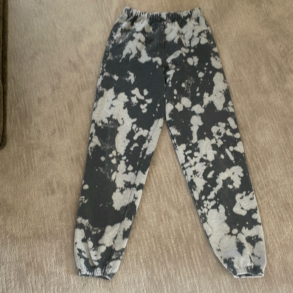 Grey and black urban outfitters tie dye sweatpants